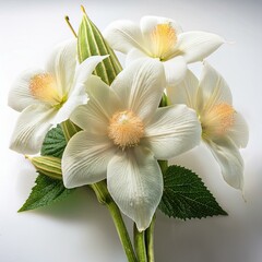 Fototapeta premium white lily isolated on white