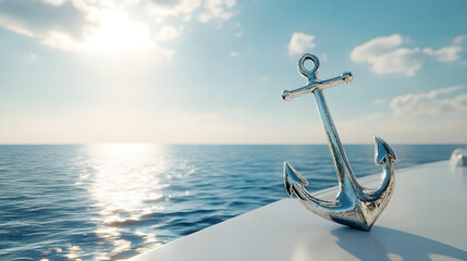 Anchor's Rest Amidst Ocean Vastness: A Sea Journey's Essence on a Yacht Deck