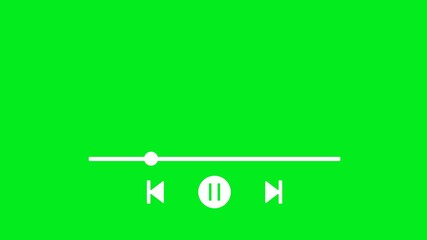 music audio video player animation green screen