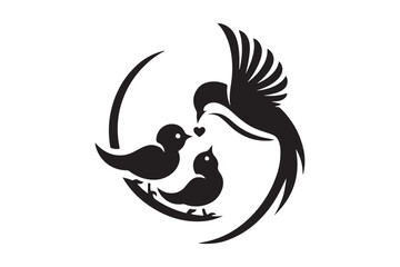 Bird Silhouette with Outstretched Wings