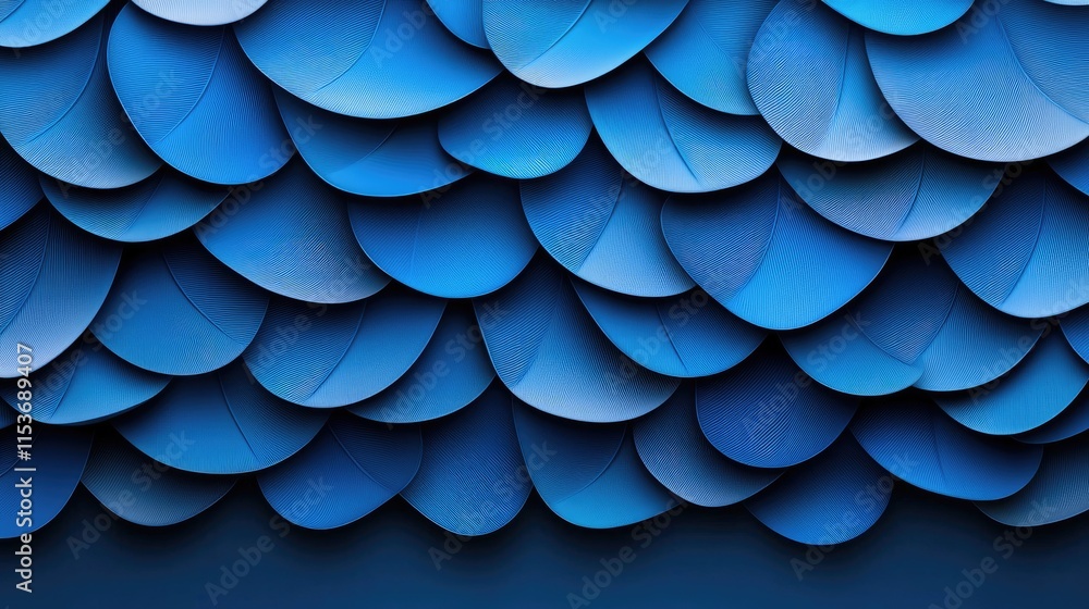 Poster dynamic blue wave pattern texture abstract design digital art studio environment close-up view visua