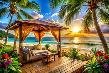 Stunning Oceanfront Cabana - Tropical Paradise Escape