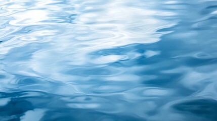 Calm Reflections on Water Surface in Soft Focus