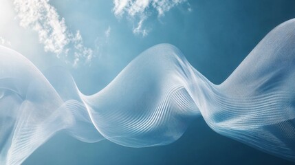 Sine Waves in the Sky: Precise Cloud Ribbons Against a Perfect Azure Background, Capturing Midday Clarity and Atmospheric Rhythm.