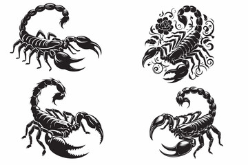 scorpion silhouette vector 