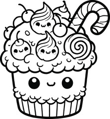 Kawaii Delights Sweet Treats Coloring Fun for Kids, Sugar & Smiles Kawaii Desserts to Color, Kawaii Candyland: Cute Sweet Treats Coloring Pages