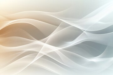 Obraz premium Abstract wavy background with flowing, translucent, light brown and gray lines.
