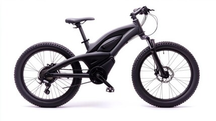 Compact Folding Bike on White Background. Generative AI