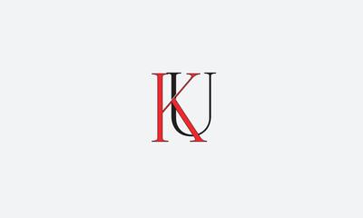 KU, UK, K, U Abstract Letters Logo Monogram