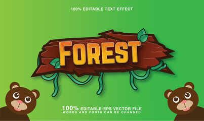 forestt text effect editable movie and epic text style