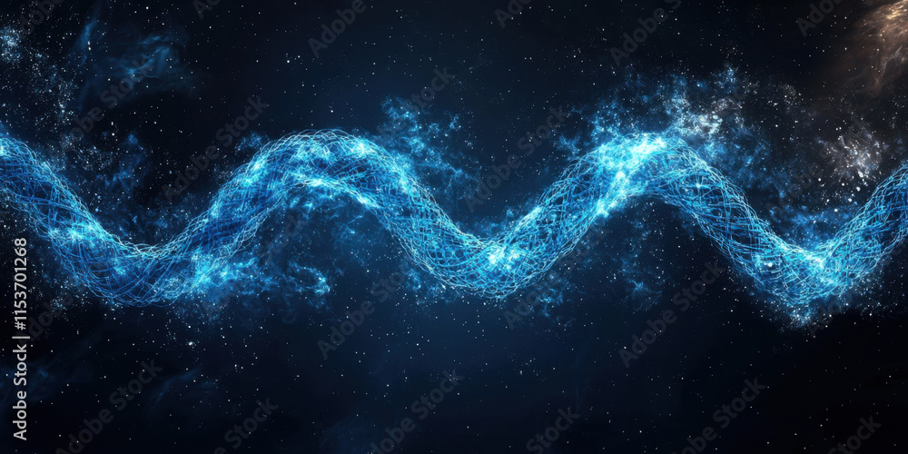 Aufkleber continuous a digital illustration of a dna strand forming an infinite loop, symbolizing complexity a