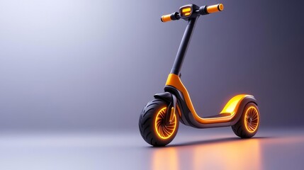 Kick Scooter with Vibrant Design. Generative AI