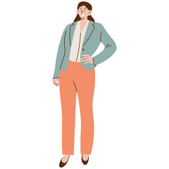 Business people working. Different men, women wearing smart casual office outfits standing with computer. Diverse stylish men wearing modern street fashion clothes. Handsome guys in casual autumn, fal