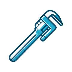 Fototapeta premium Illustration of a pipe wrench on transparent background