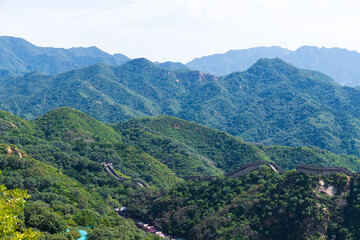 Fototapeta premium View of Badaling Great Wall in Beijing, China