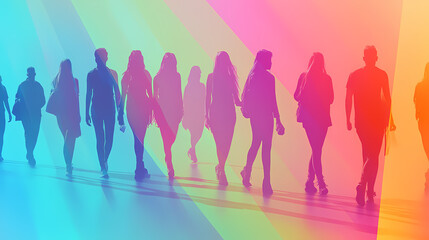 Lgbtq pride follower. rainbow one sided love colorful lgbtq+ visibility diversity flag. gradient motley colored verdigris lgbt rightsparade infatuation pride community. Verdigris. Illustration