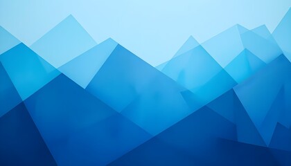 A blue abstract background with overlapping layers of transparent glass.