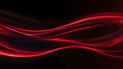 Dark red neon lines weaving through a sleek tech-inspired background, with a sharp and modern vector style