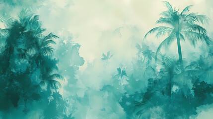 Obraz premium tropical palm trees