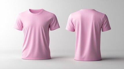 Baby Pink T-Shirt Mockup for Design. Generative AI