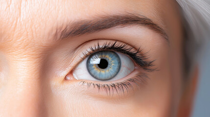 Naklejka premium Close-up of a beautiful eye with natural details