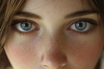 Fototapeta premium Close-up photo of beautiful woman