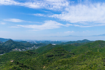 Obraz premium Badaling Great Wall, Beijing, China green mountain natural scenery