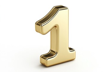 Three-Dimensional Gold One Percent Symbol. Reflecting Economic Growth and Financial Value