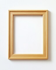 Obraz premium Sleek Contemporary Light Wood Frame for Pictures: Minimalist Design for a Modern Home