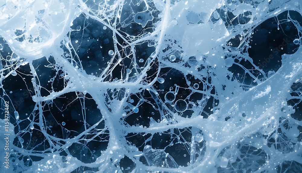 Poster abstract ice formation with intricate weblike structure