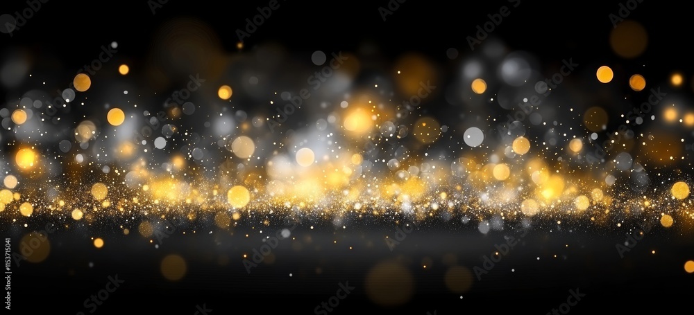 Poster a holiday background featuring a burst of multicolored lights with bokeh effects.
