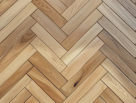 Gros plan d'un sol : parquet en bois massif &agrave; chevrons (point de Hongrie)