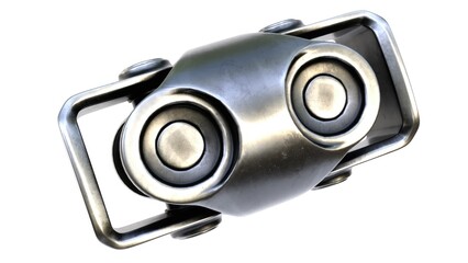 3D rendering of a double universal joint on a light background. 3D rendering.