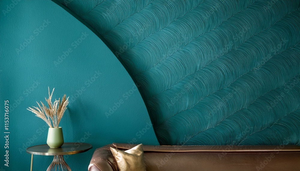 Poster teal elegant background with copy space for design. generated image