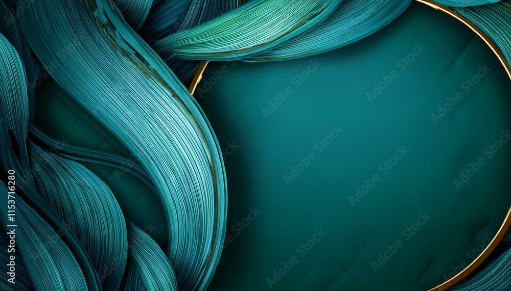 Poster teal elegant background with copy space for design. generated image