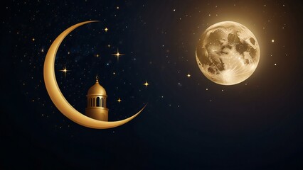 Naklejka premium moon and stars