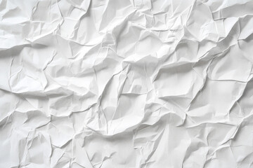 Blank white crumpled Textured White Paper for Creative Design