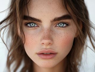 Fototapeta premium Close-up photo of beautiful woman