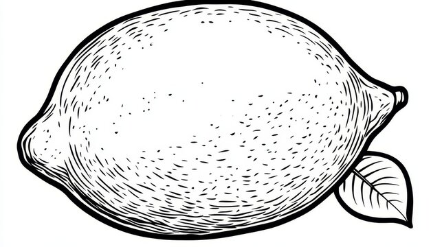 recommend clip art: Hand Drawn Lemon Illustration, Isolated Citrus Fruit Sketch, Botanical Drawing for Coloring Book