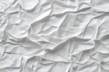 Crumpled White Paper Texture Background