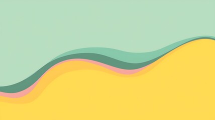 Abstract Wavy Pastel Color Background Design