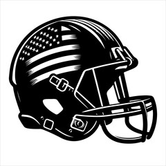 Fototapeta premium American football silhouette vector. Rugby sport vector. American football sports vector art silhouette illustration. 