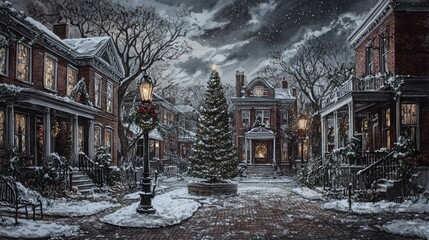 landscape with snow
