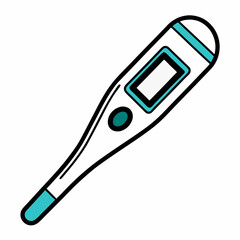 Handheld Thermometer Minimal Vector Graphic.