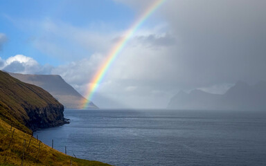 Rainbow in the Faroe Islands