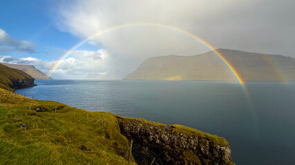 Rainbow in the Faroe Islands