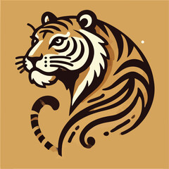Obraz premium animal vector, illustration of tiger, tiger