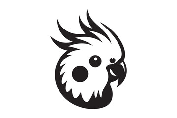 Artistic Cockatiel Face Silhouette for Vector Illustration Projects