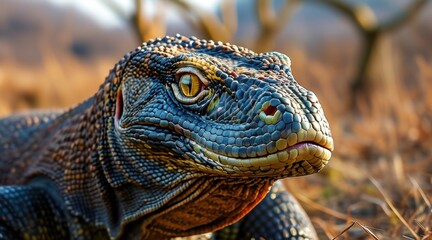 Fototapeta premium Close-Up of a Komodo Dragon .