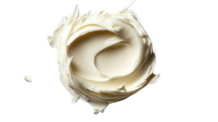 Cream cheese isolated on white background 